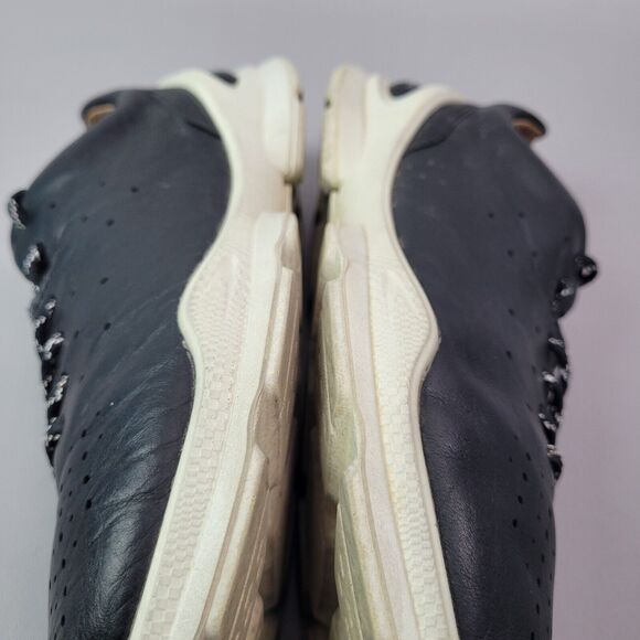 Ecco Yak Leather Biom Street Shoes Black Perforated Sneakers Womens US 9 - Picture 9 of 12